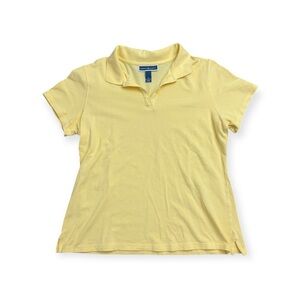 Karen Scott Light Yellow Short Sleeve Polo